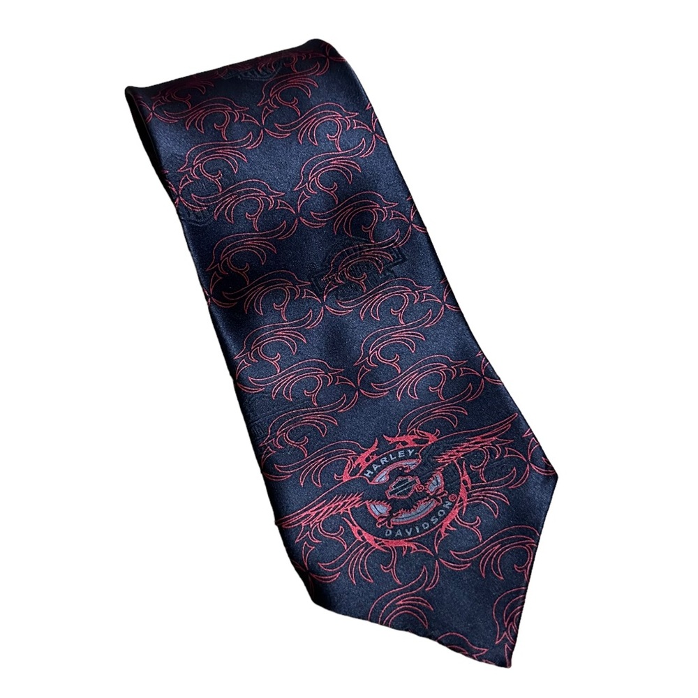 Harley Davidson Burning Impressions Neck Tie GUC